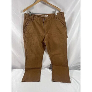 Carhartt Brown Work Utility Pants Relaxed Fit Size 38X30 Carhartt Khaki Work